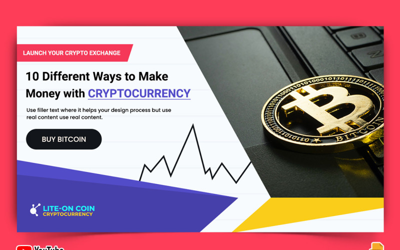 Cryptocurrency YouTube Thumbnail Design -009 Social Media