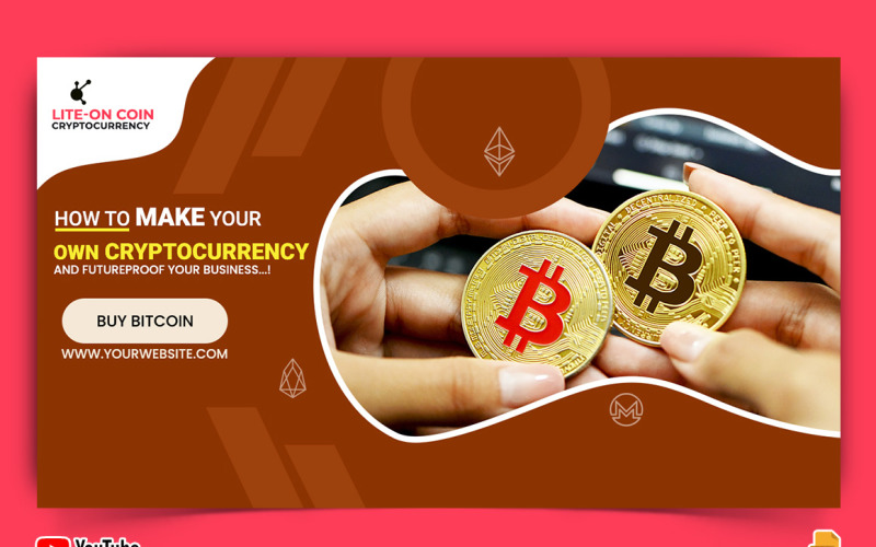 Cryptocurrency YouTube Thumbnail Design -010 Social Media