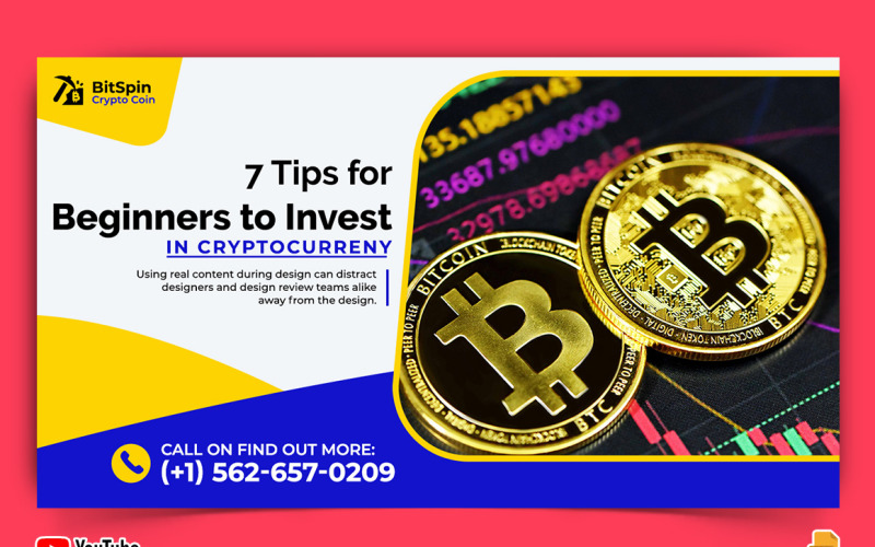Cryptocurrency YouTube Thumbnail Design -011 Social Media