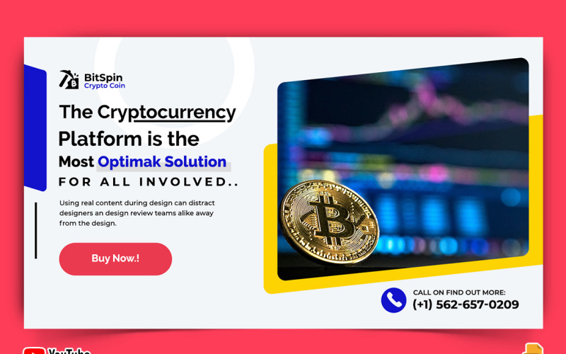 Cryptocurrency YouTube Thumbnail Design -016 Social Media