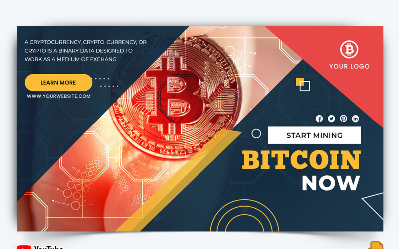 Cryptocurrency YouTube Thumbnail Design -028 Social Media