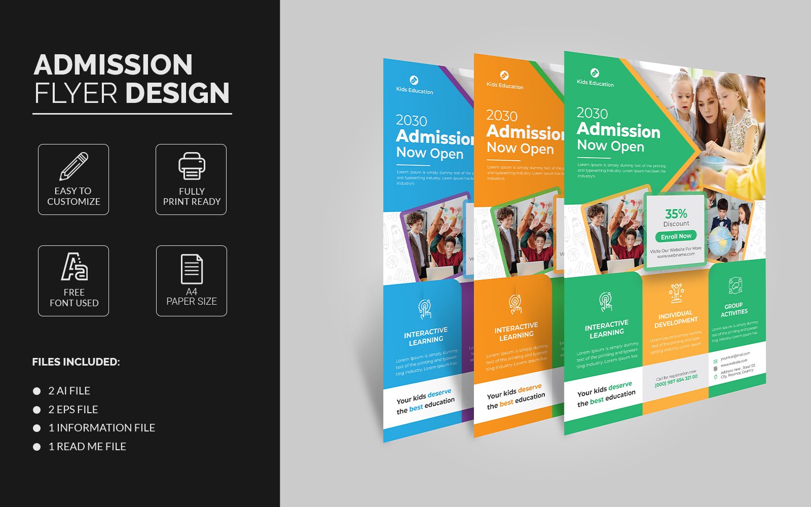 Template #293201 Education Flyer Webdesign Template - Logo template Preview