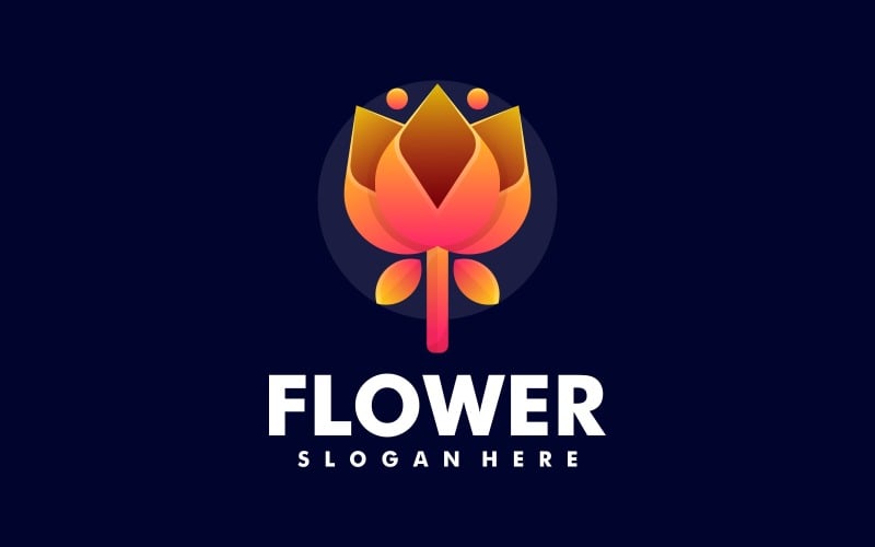 Flower Gradient Logo Style 2 Logo Template