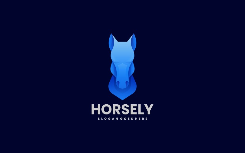 Horse Gradient Logo Style 4 Logo Template