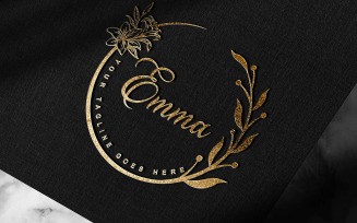 Modern Handwritten Signature Or Photography Emma logo Design-Brand Identity