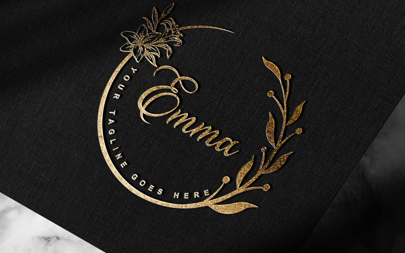 Modern Handwritten Signature Or Photography Emma logo Design-Brand Identity Logo Template
