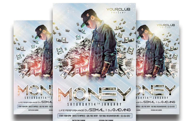 Money Party Flyer Template #5 Corporate Identity
