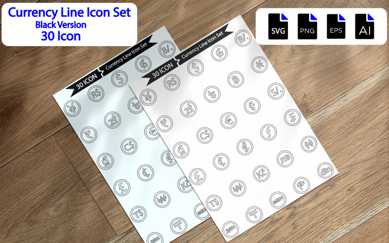 Premium Currency Symbol Line Icon Pack Icon Set