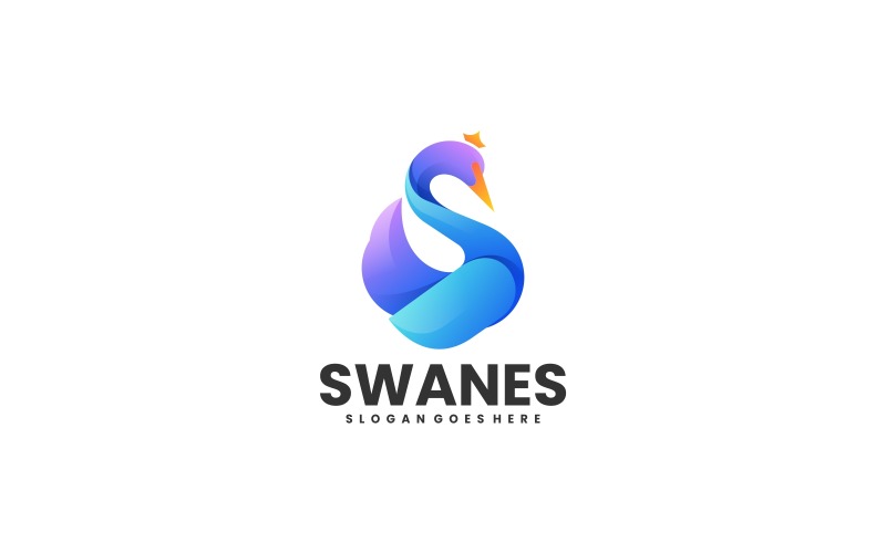 Beauty Swan Gradient Logo 1 Logo Template
