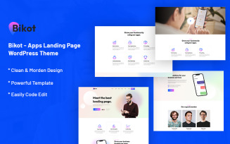 Bikot - Apps Landing Page WordPress Theme