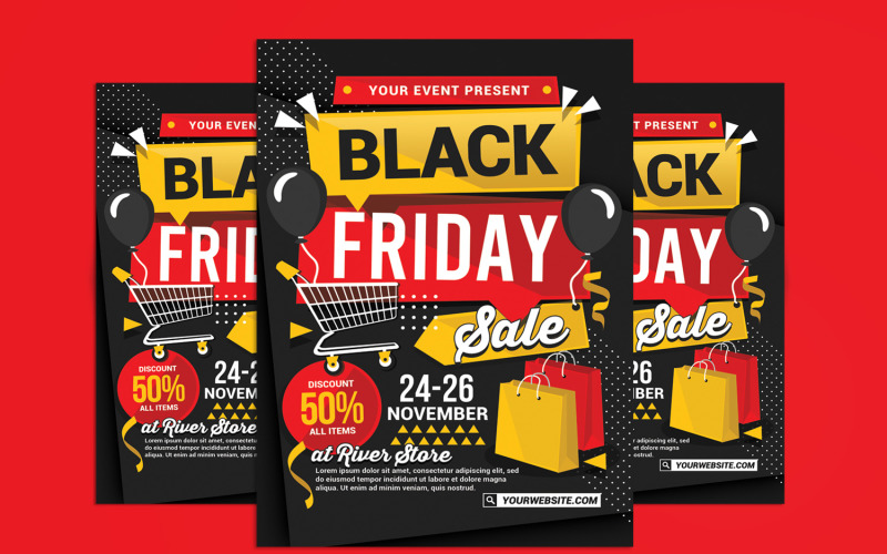 Black Friday Sale Flyer Template vol 1 Corporate Identity