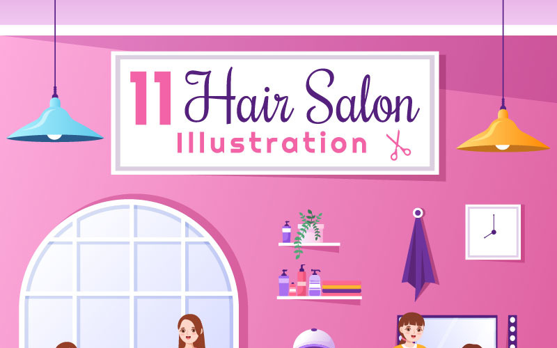 11 Hair Salon Illustration
