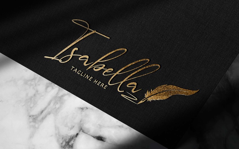 New Modern Handwritten Signature Or Photography Isabella logo Design-Brand Identity Logo Template