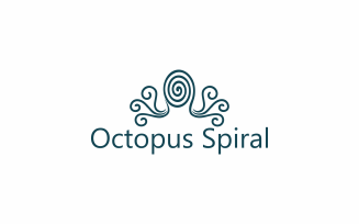 Octopus Spiral Logo Template