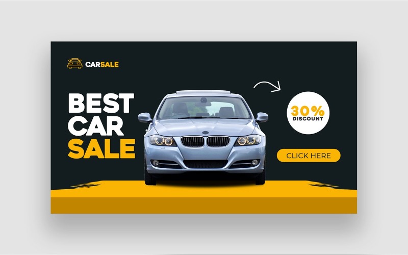 Car Sale YouTube Thumbnail Social Media