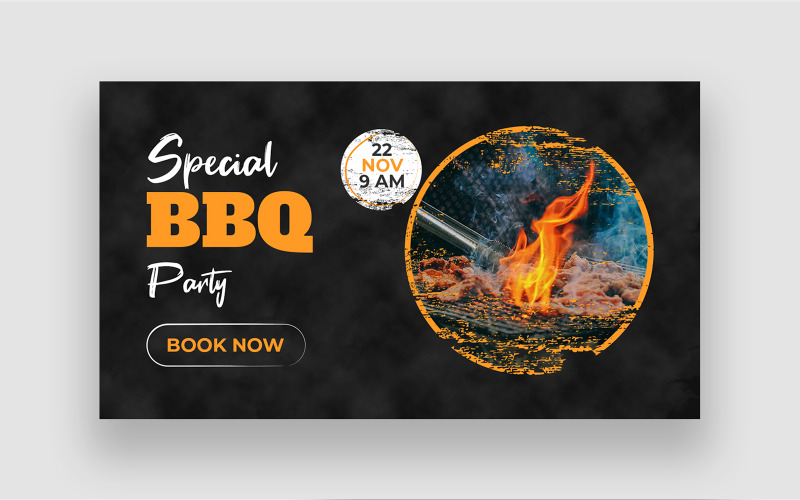 Food Bbq YouTube Thumbnail Social Media