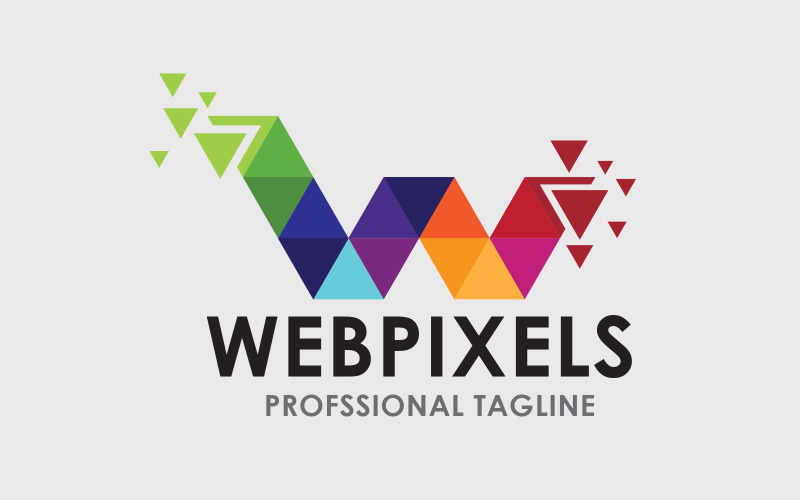 Letter W - Web Pixels Logo Logo Template