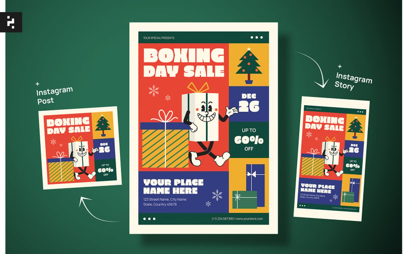 Boxing Day Flyer Template Corporate Identity