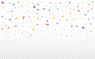 Colorful Confetti Falling Background Template