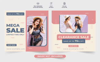 Fashion sale discount offer template