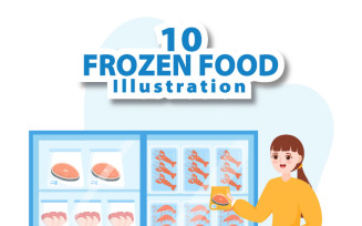 10 Frozen Food Store Illustration