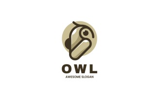 Owl Simple Mascot Logo Style 2