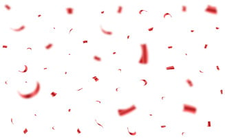 Shiny Red Confetti Falling Illustration