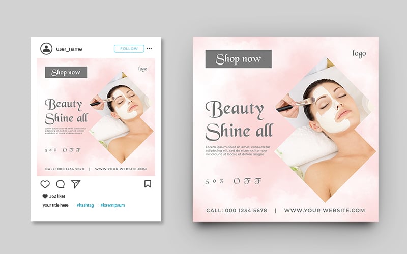 Template #293621 Banner Skincare Webdesign Template - Logo template Preview