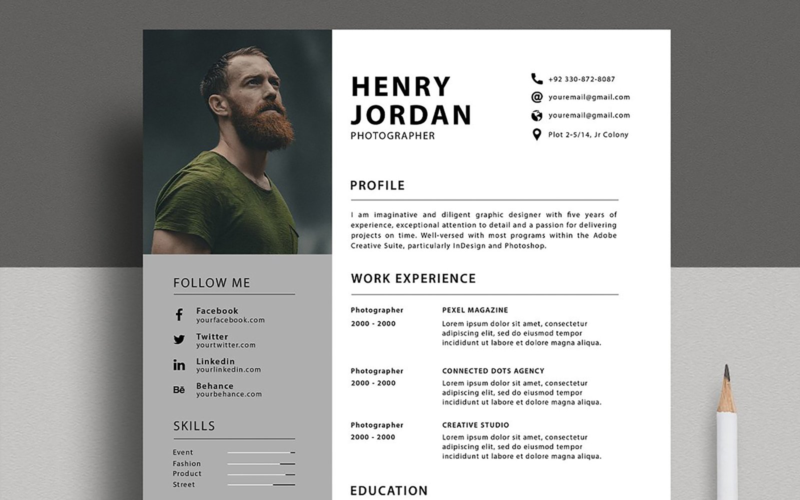 Kit Graphique #293676 Resume Cv Divers Modles Web - Logo template Preview