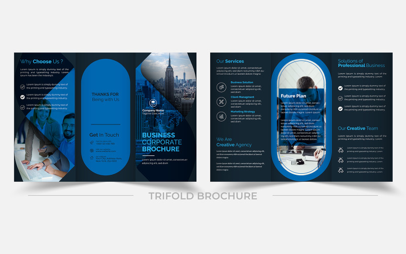 Corporate Trifold Brochure Template | Creative Business Modern Template | Business Branding Corporate Identity