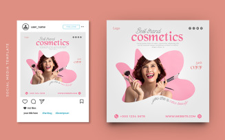 Cosmetic Promotion Social Media Post Banner Design