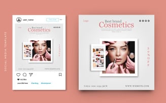 Cosmetic Sale Promotion Social Media Banner Post Template