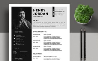 Free Clean Resume Template 2