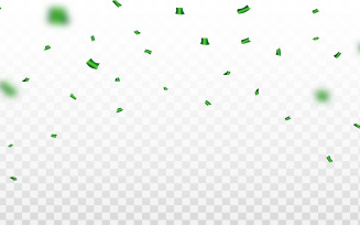 Green Confetti and Tinsel for Party