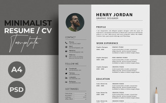 Minimalist Resume / CV Template