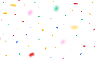 Multicolor Confetti Falling Vector Template