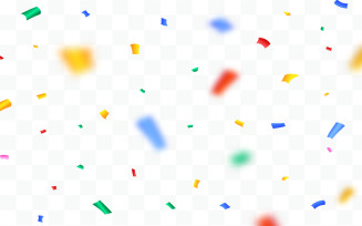 Multicolor Confetti Falling Vector