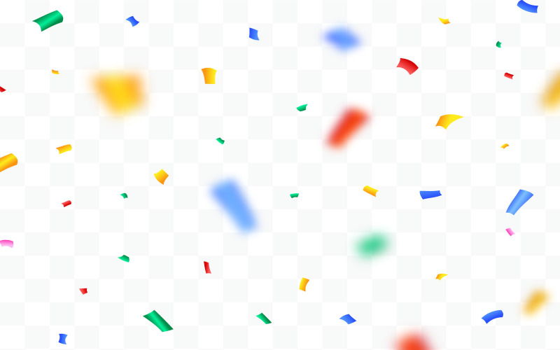 Multicolor Confetti Falling Vector Illustration