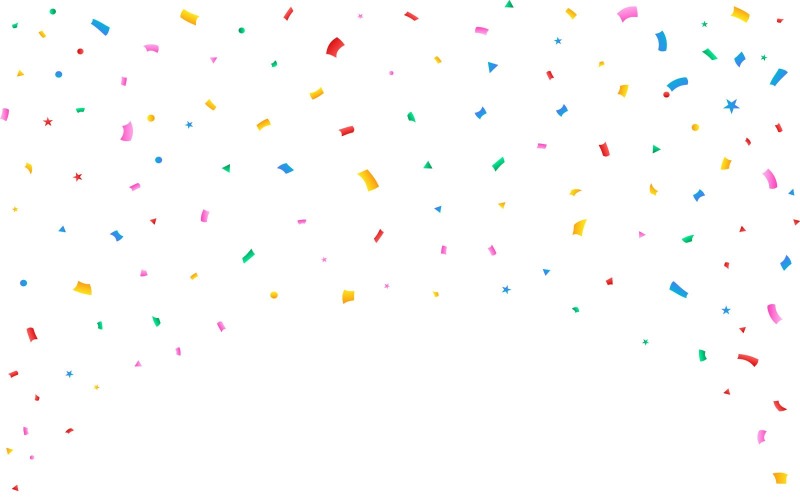 Multicolor Confetti Party Frame Vector Illustration