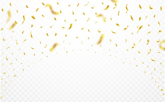 Party Confetti and Golden Ribbon Vector