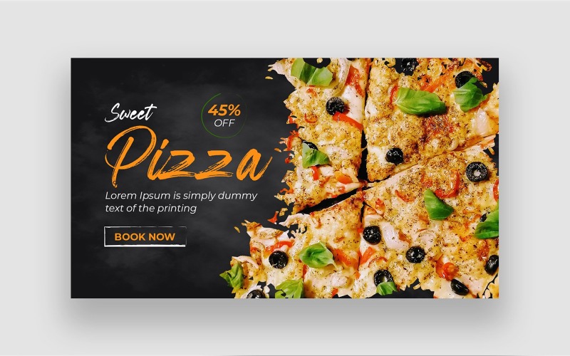 Pizza Delicious Food YouTube Thumbnail Design Social Media