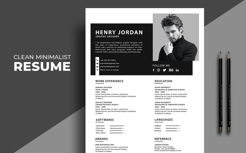 Professional Clean Resume/CV Template Resume Template