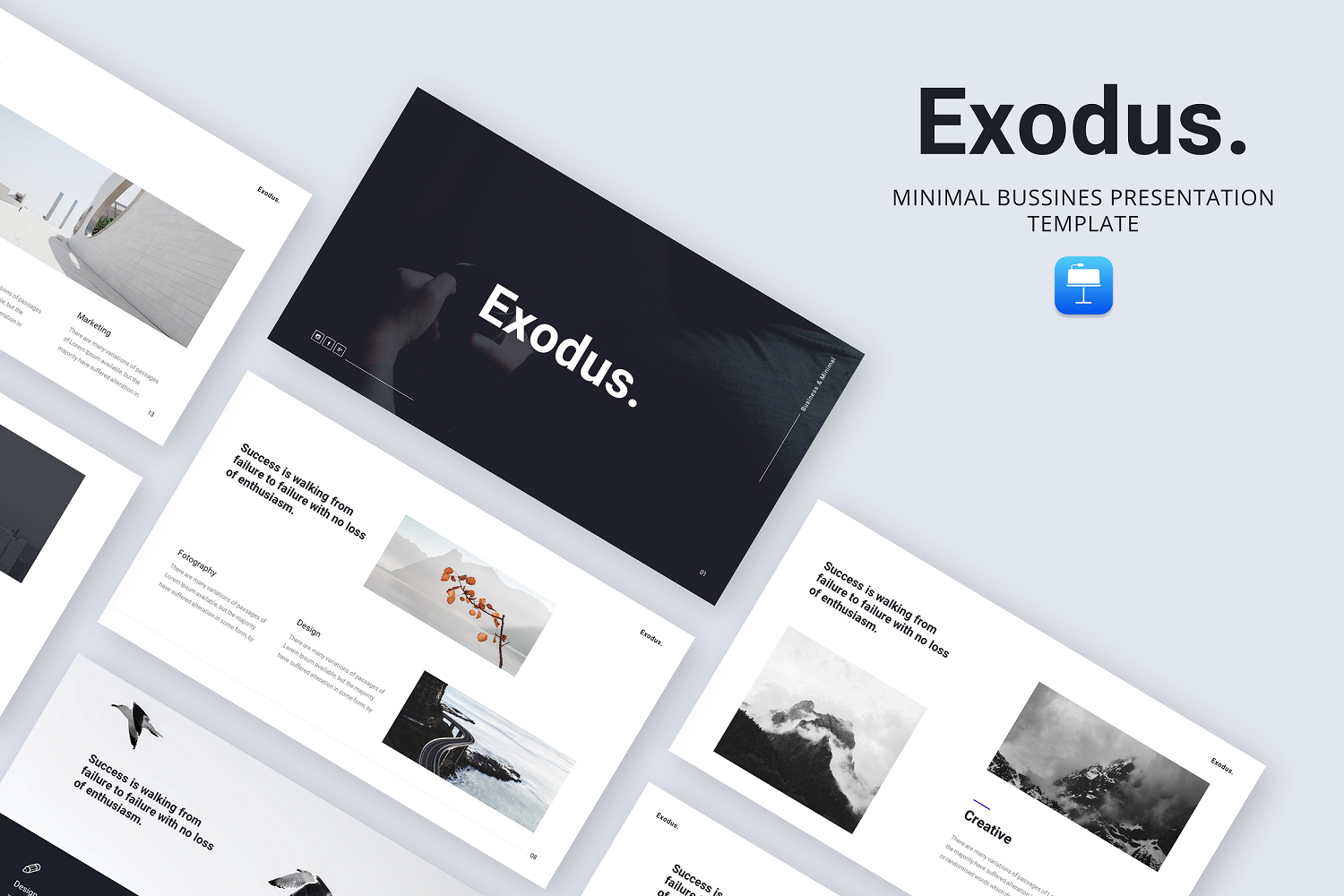Exodus - Minimal Business Keynote  Template