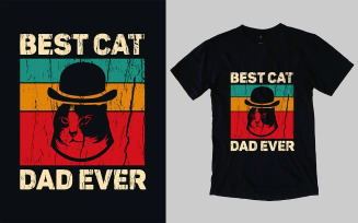 Best Cat Dad Ever Father's Day T-shirt Father's Day Gift