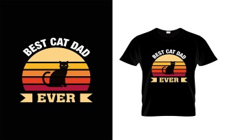 Best Cat Dad Ever T-shirt Design