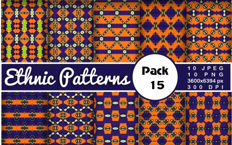 Ethnic Textile Motif Bundle 15 Pattern