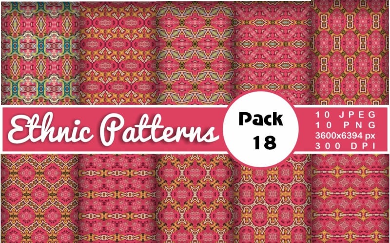 Ethnic Textile Motif Bundle 18 Pattern