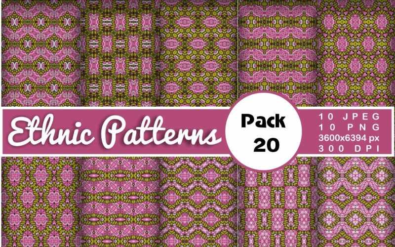 Ethnic Textile Motif Bundle 20 Pattern