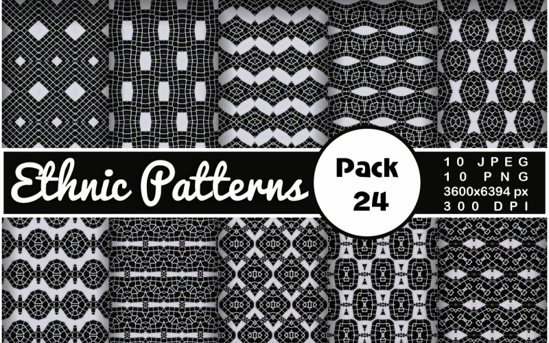 Ethnic Textile Motif Bundle 24 Pattern