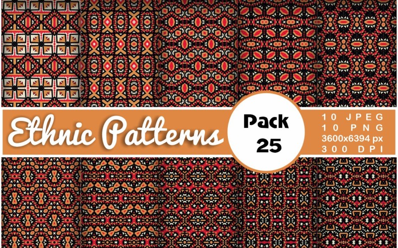 Ethnic Textile Motif Bundle 25 Pattern